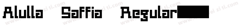 Alulla Saffia Regular字体转换